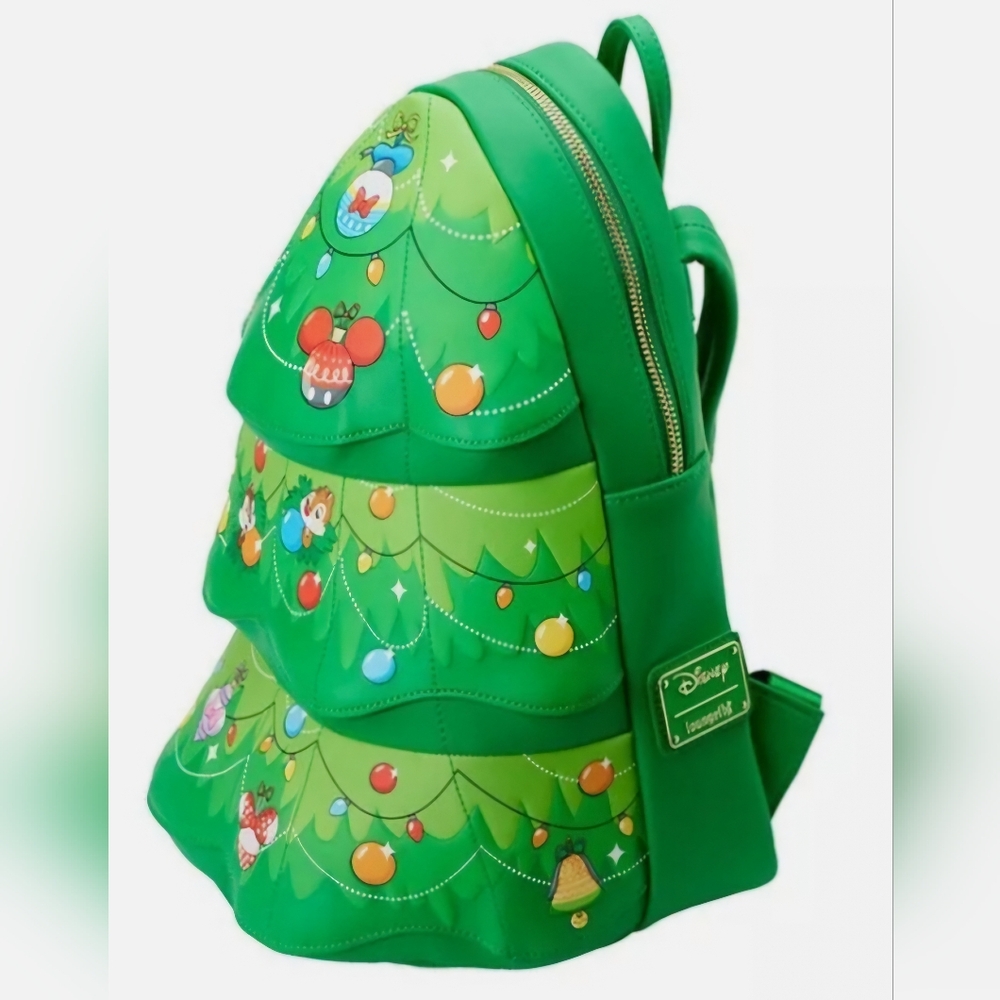 NWT Loungefly Disney parks Christmas tree backpack chip and dale bag ornament